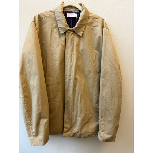 Five Four Other - Five Four Lightweight Khaki Jacket Modern Tailored Cotton Work Golf Casual Churc